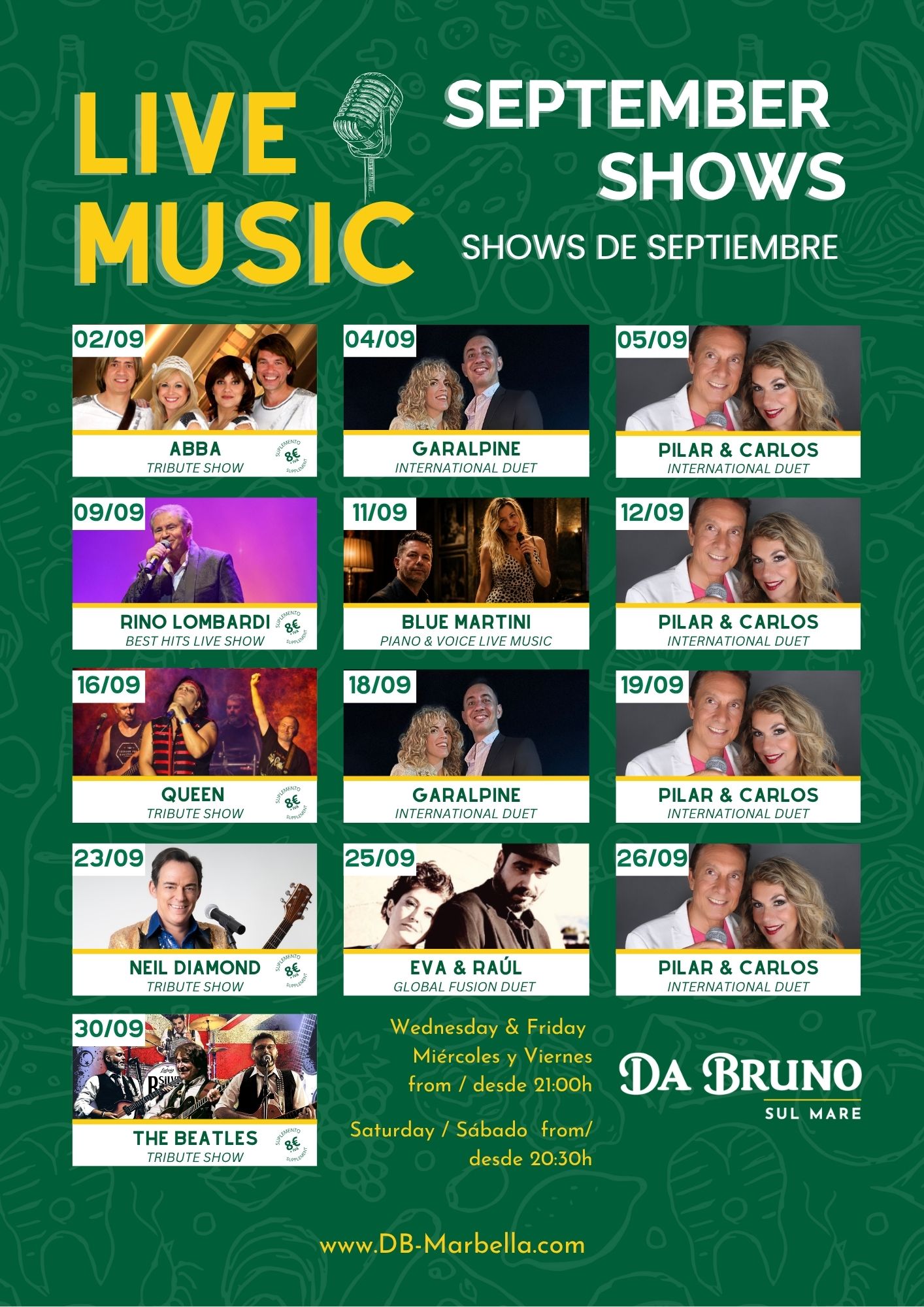 Shows Sul Mare Septiembre 2026