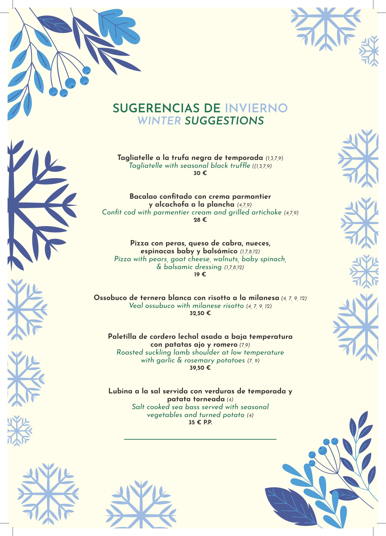 Winter Suggestion Da Bruno Sul Mare Marbella pg2