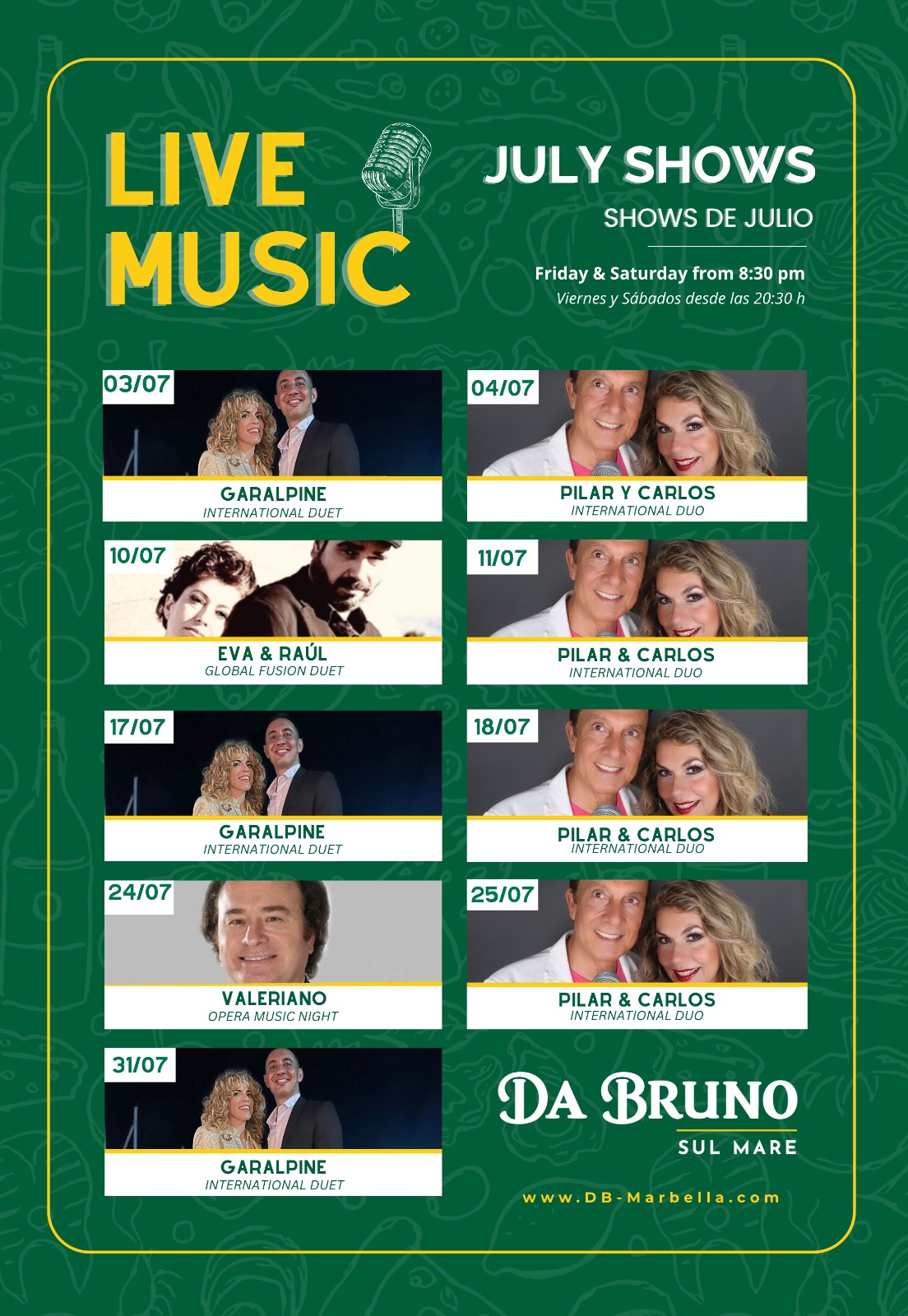 July shows at DB SUL MARE